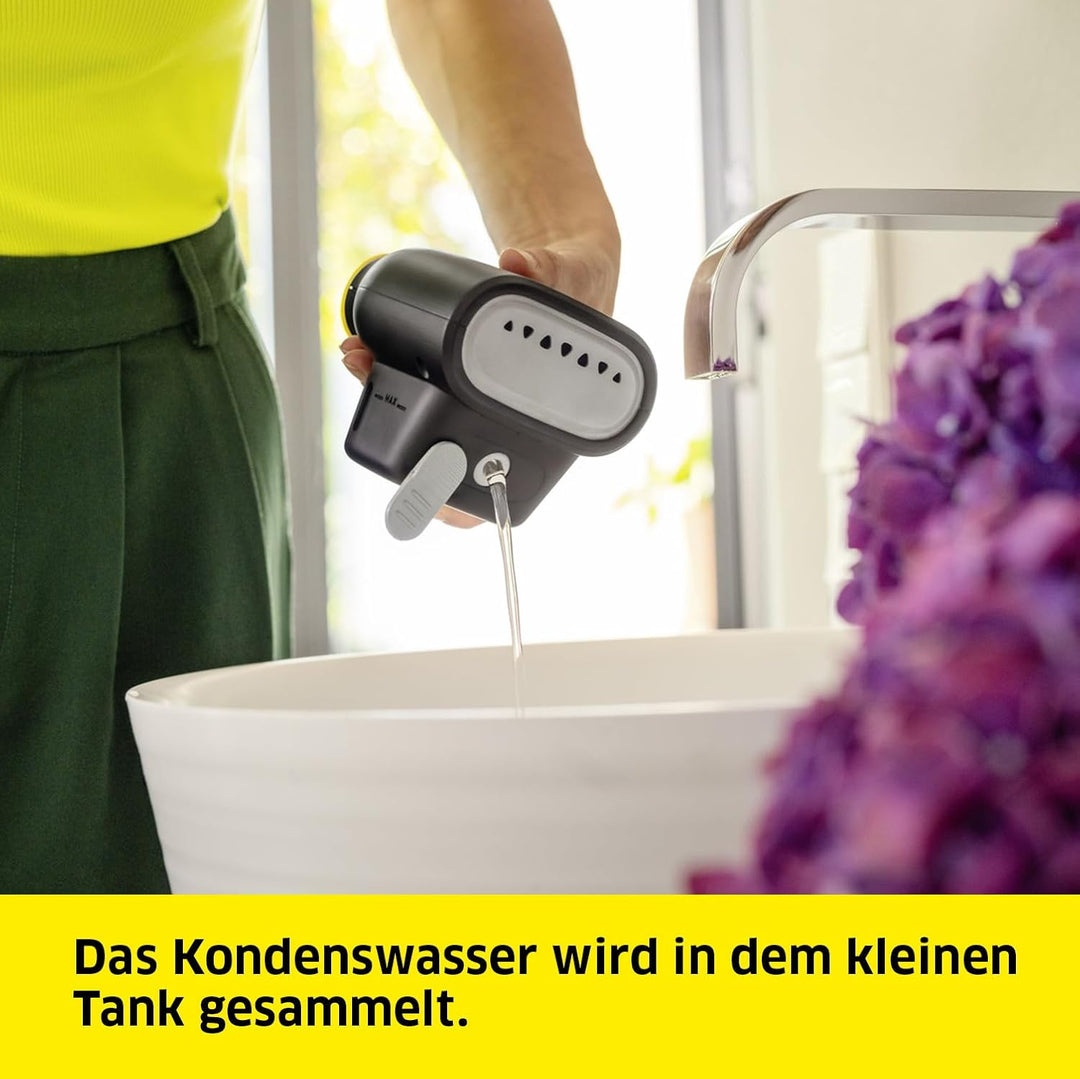 Kärcher Dampfglätter für alle bügelbaren Kleidungsstücke und Heimtextilien wie Vorhänge oder Kissenb