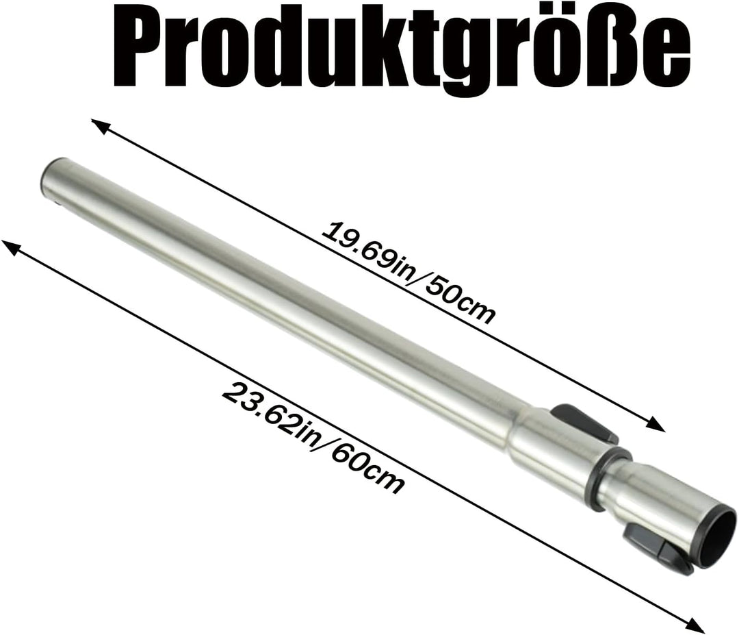 Teleskoprohr für Staubsauger,Teleskopstab Teleskop-Rohr kompatibel mit Miele S381, S8340,C1, C2, C3,