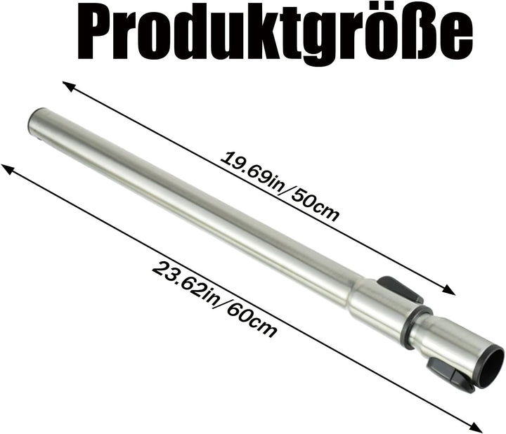 Teleskoprohr für Staubsauger,Teleskopstab Teleskop-Rohr kompatibel mit Miele S381, S8340,C1, C2, C3,