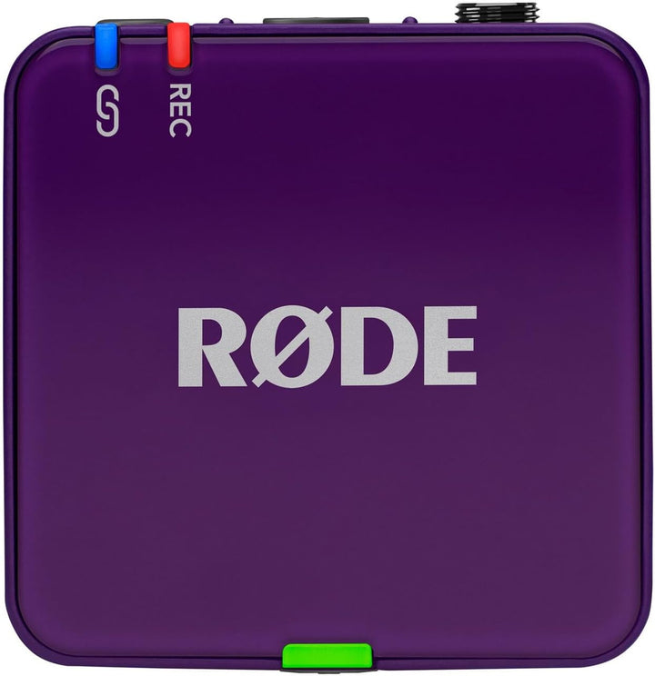 Rode Wireless GO Gen 3 Drahtloses 2-Kanal Mikrofon-Funksystem Lila mit Interview GO Handadapter und