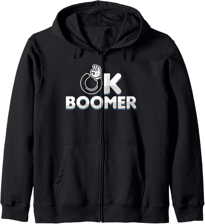 Generation X Y Z Millennial Ok Boomer modische Hip Sprüche Kapuzenjacke