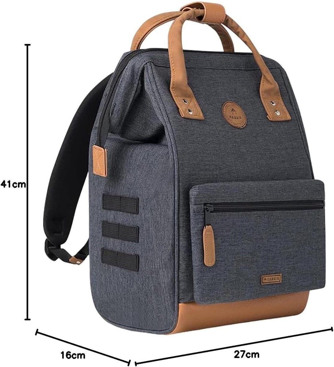 Cabaïa - Adventurer Rucksack London Medium 18L - Wasserabweisend - Laptopfach bis zu 13 Zoll - 2 Vor