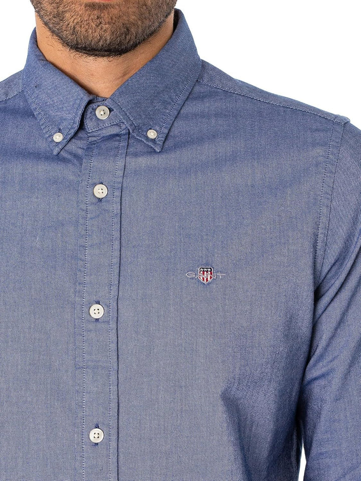 GANT Herren Slim Oxford Shirt Hemd S Persian Blue, S Persian Blue