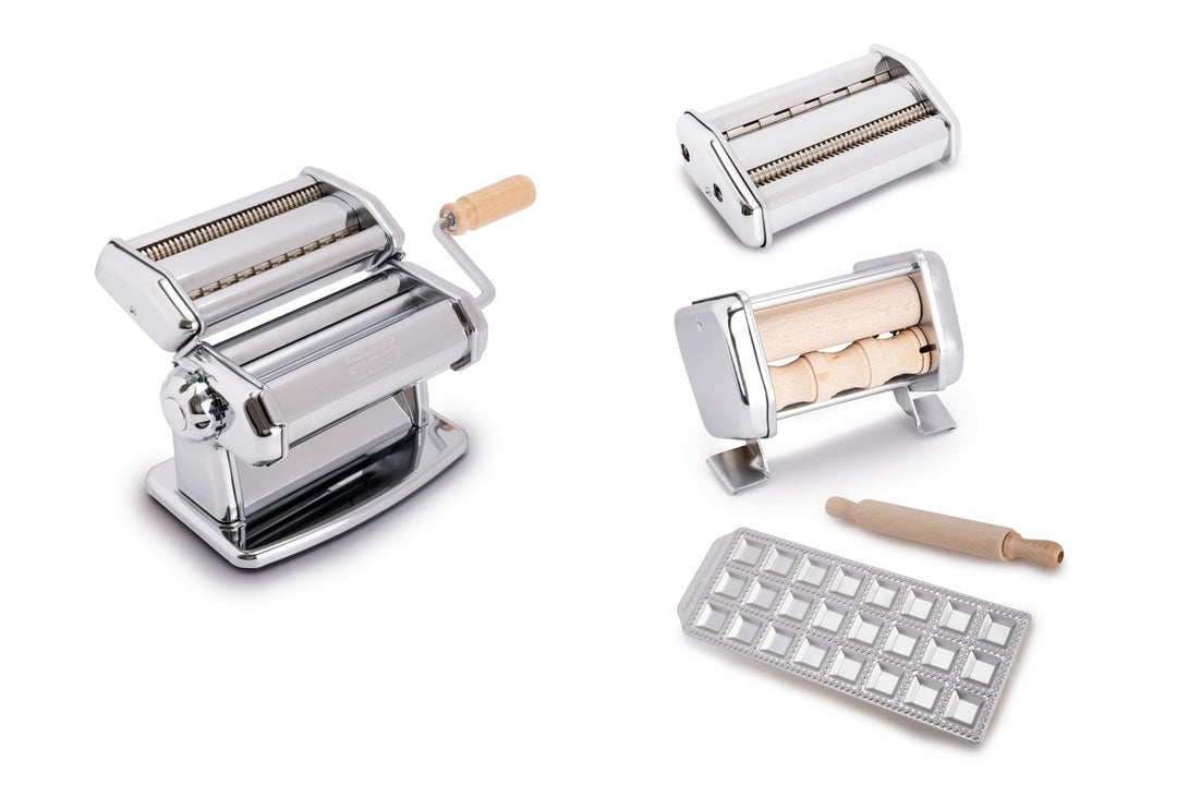 Imperia Fabbrica della Pasta Classica Linie. Geschenkset Nudelmaschine mit Zubehör. Made in Italy. S