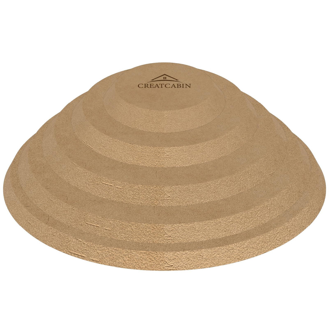 CREATCABIN 5 Stück Runde Töpferformen Keramikplatten Formformen 5 Grössen Holz Töpferformen Ton Töpf