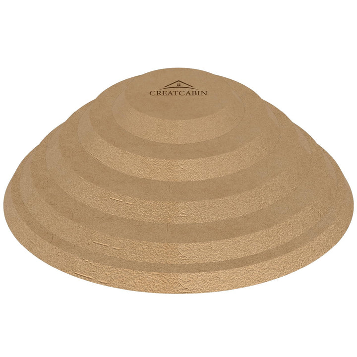 CREATCABIN 5 Stück Runde Töpferformen Keramikplatten Formformen 5 Grössen Holz Töpferformen Ton Töpf