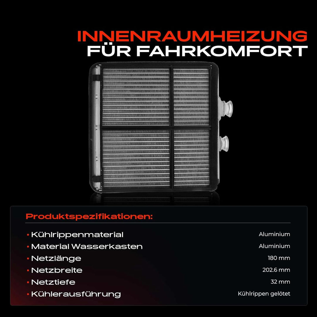 Frankberg Wärmetauscher Innenraumheizung Kompatibel mit W204 2007-2014 C204 2011-Heute S204 2007-201