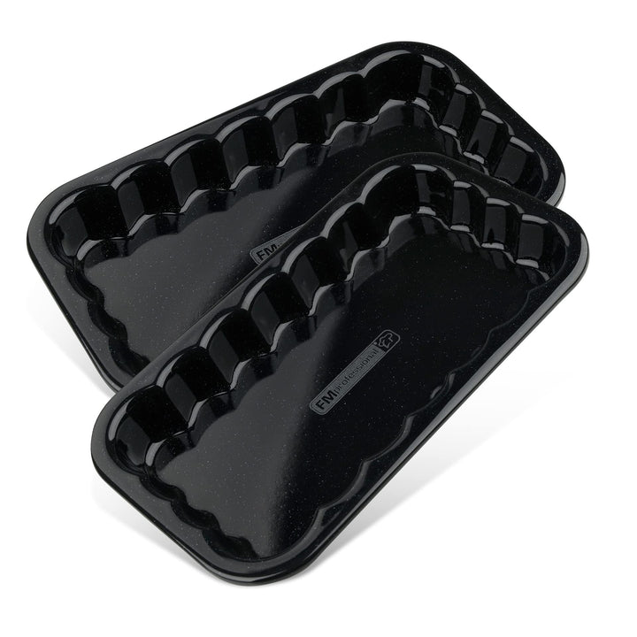 FMprofessional 2X Grillschale aus emailliertem Edelstahl by Fackelmann – Wiederverwendbare Schale fü