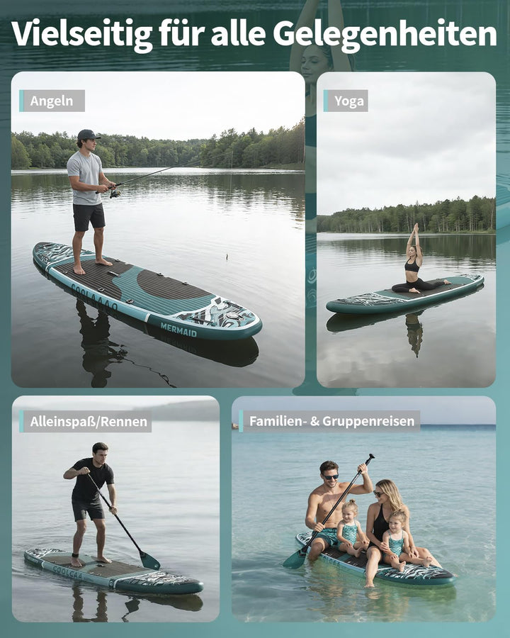 COOLCAA SUP Board, 355cm (Extra Gross) Stand Up Paddling Board, Aufblasbares Stand-Up Paddle Board m