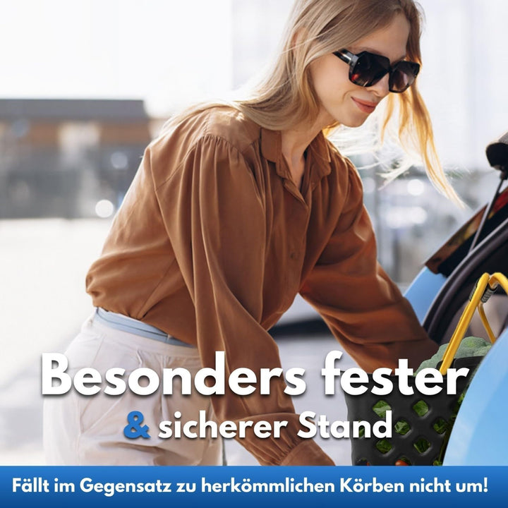 Einkaufskorb Shadow Style – 22L Kunststoff-Korb stapelbar – Mit 2 Tragebügeln für Laden & Einkauf –
