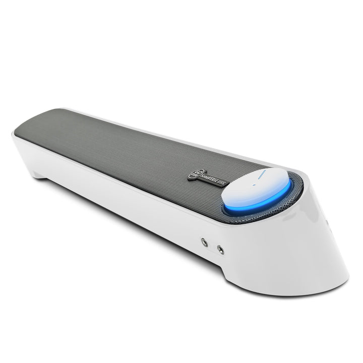 GOgroove Soundbar für PC Lautsprecher für Computer: Tragbarer 2.0 Stereo Speaker mit Eingebauten Sou