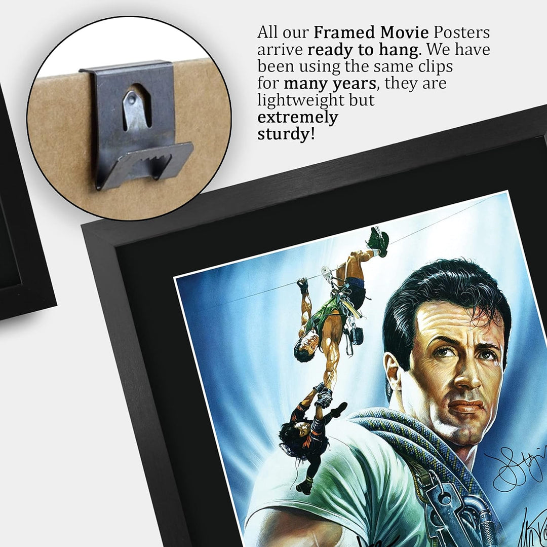 HWC Trading FR A3 Cliffhanger Sylvester Stallone Gifts Gedrucktes Poster, signiertes Autogramm, Bild