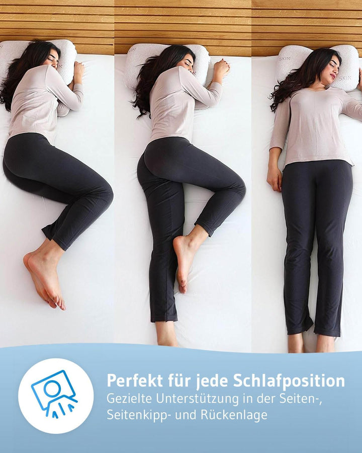 Gesundheitskissen maBELLA | Nackenkissen mit SKIN+ Bezug &amp; Probiotika zur Hautreinigung &amp; Pflege | A