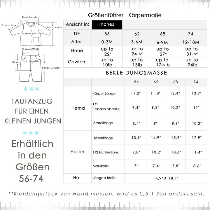 Booulfi Baby Kleidung Jungen Baumwollstoff Baby Anzug Junge Hochzeit Taufanzug Taufkleid Junge Weihn