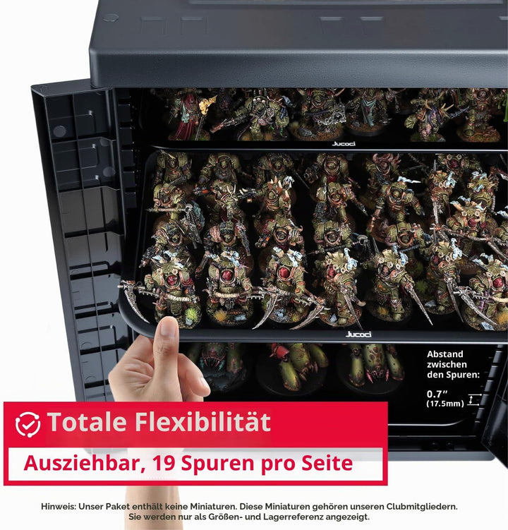 Jucoci Miniaturen Aufbewahrungskoffer Miniaturen Transportkoffer (Grossformat mit Licht) Grosses For