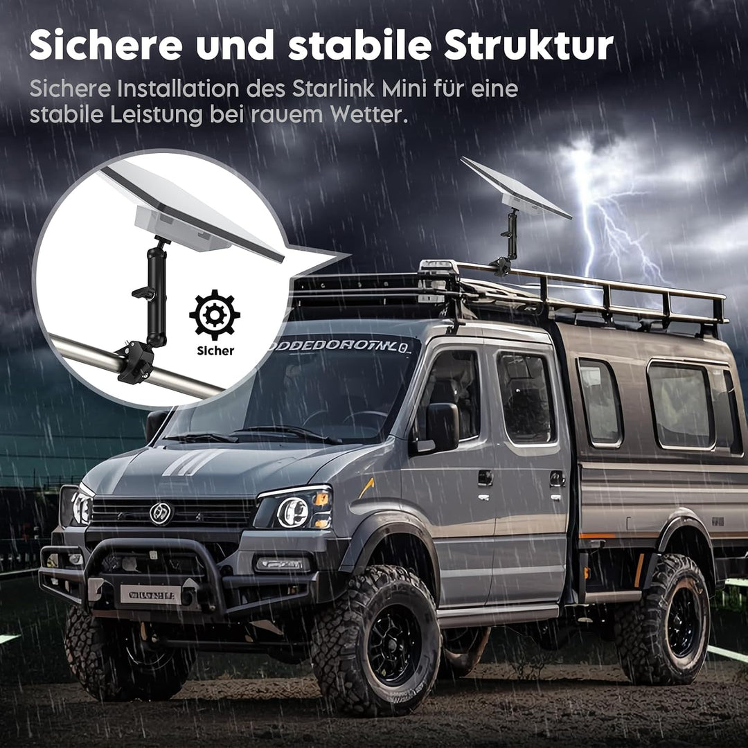 XLTTYWL 2025 Starlink Mini-Stativhalterung, Aluminium-Adapter für Starlink Mini-Antenne mit 1/4"-20