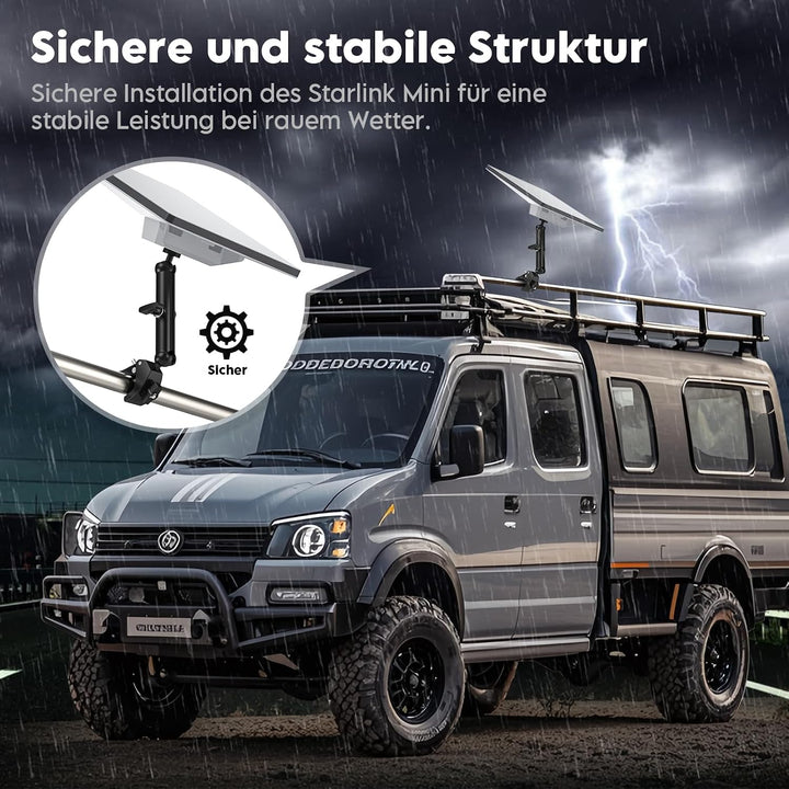 XLTTYWL 2025 Starlink Mini-Stativhalterung, Aluminium-Adapter für Starlink Mini-Antenne mit 1/4"-20