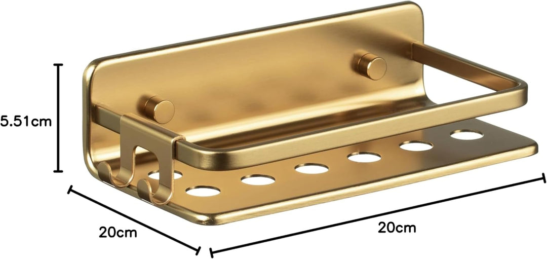 TATAY Duschablage Ohne Bohren Rechteckig Aluminium | Mit Schrauben und Quick Fix Befestigungssystem
