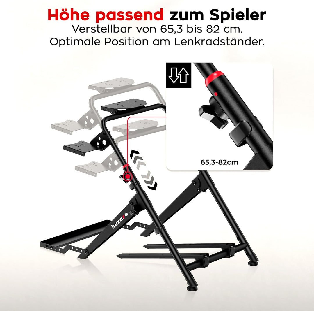 huzaro Speed 4.0 | Lenkradständer für Logitech Thrustmaster Fanatec | Racing Cockpit mit Halterung f