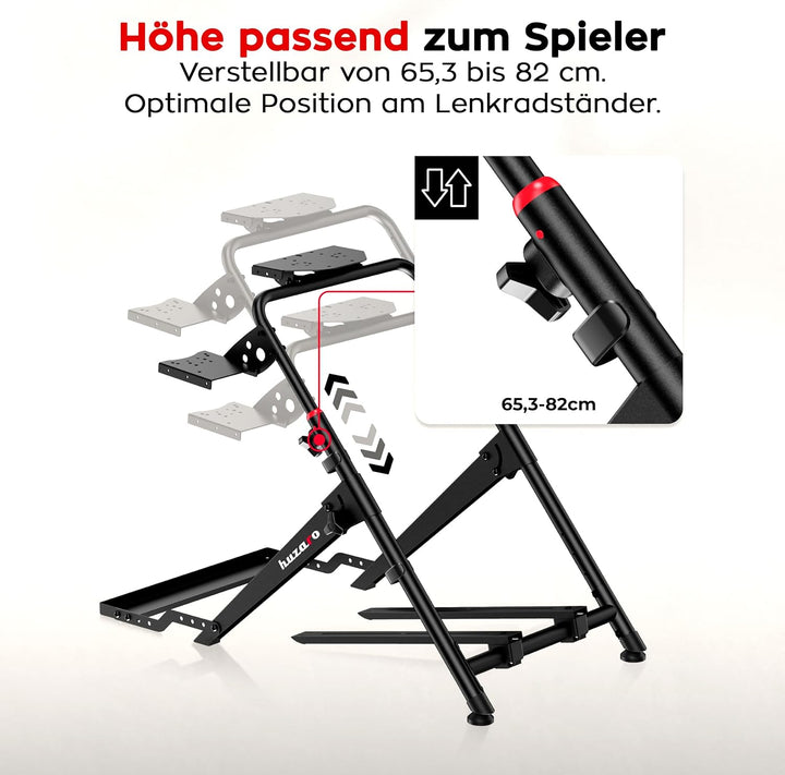 huzaro Speed 4.0 | Lenkradständer für Logitech Thrustmaster Fanatec | Racing Cockpit mit Halterung f
