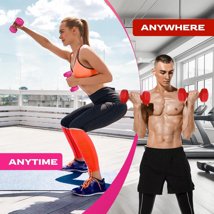 Yes4All Neopren Hanteln Set Gewichte, 2er-Sets, 1kg, 1.5kg, 2kg, 3kg, 4kg, 5kg, Dumbbells Set für Kr