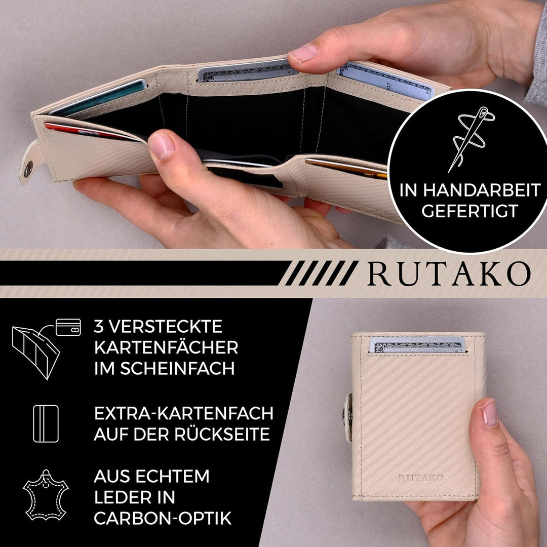 Slim Wallet mit RFID-Schutz - Kartenetui Herren & Damen - Kreditkartenetui klein - Mini Geldbörse -