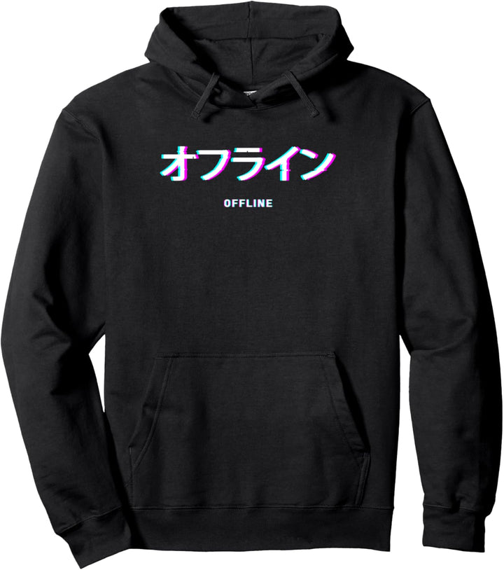 Offline Glitch Japanisch - Vaporwave Aesthetic Egirl Japan Pullover Hoodie