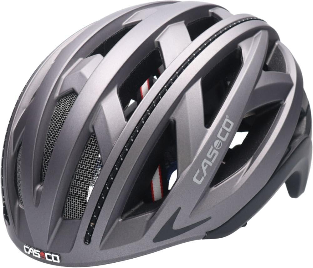 Casco CUDA 2 Strada Helm schwarz/rot 2022 Fahrradhelm gray S/52cm/53cm/54cm, gray S/52cm/53cm/54cm