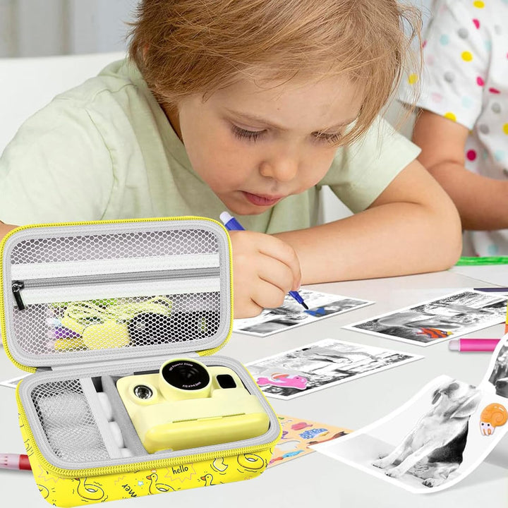 Leayjeen Kinderkamera Sofortbildkamera Tasche Schutzhülle kompatibel mit GREENKINDER/Hiievpu/uleway/
