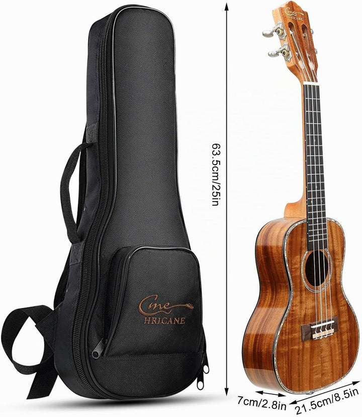 Hricane Konzert Ukulele aus Koa Feste Akazie Professional glatt glänzend Ukulelen Hawaii-Ukele Conze