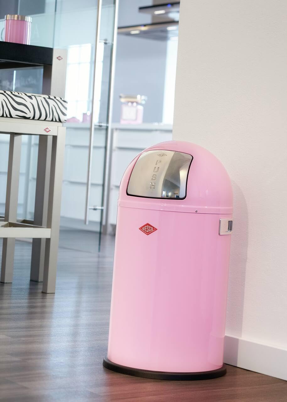 Wesco Abfallsammler Pushboy Junior 22 Liter pink, 63 x 35 cm, Pink