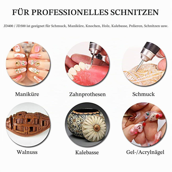 Profi Nagelfräser für Gelnägel 35000 - JSDA® JD5500 elektrische Nagelfeile Für Nagelstudio &amp; Privat,
