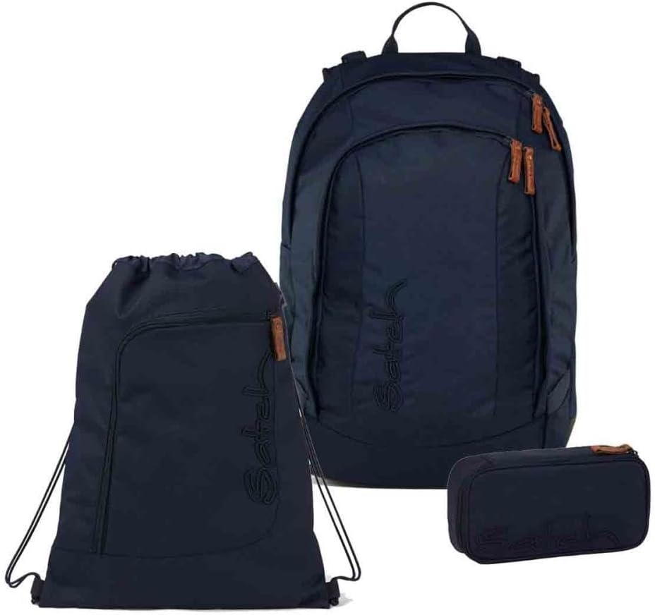 Satch Air Schulrucksack Set 3tlg. inkl. Schlamperbox und Sportbeutel Nordic Blue Skandi Edition, Nor
