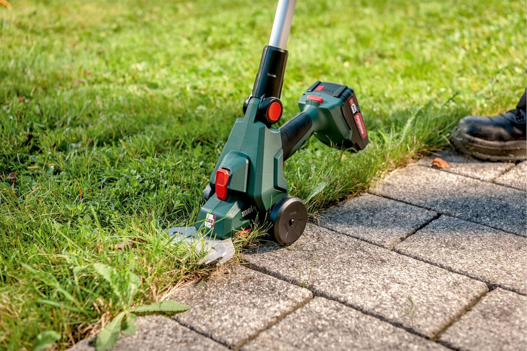 Metabo Teleskopstab (Länge 90-102 cm einstellbar, Arbeitswinkel um 125° verstellbar, Stab für rücken