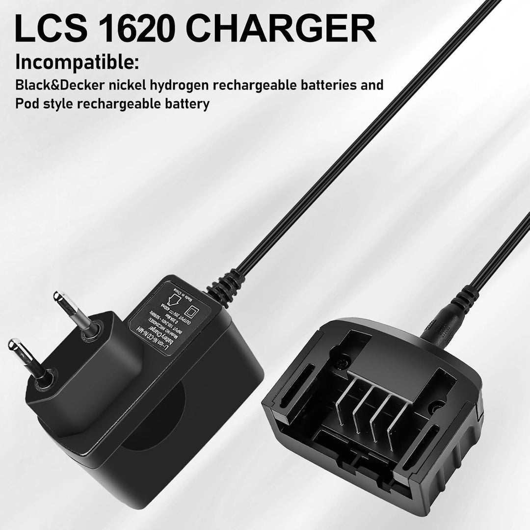 Ladegerät 18V/20V Lithium, Kompatibel mit Black&Decker Lithium-Akku 18V/20V, Lithium-Ionen-Ladegerät