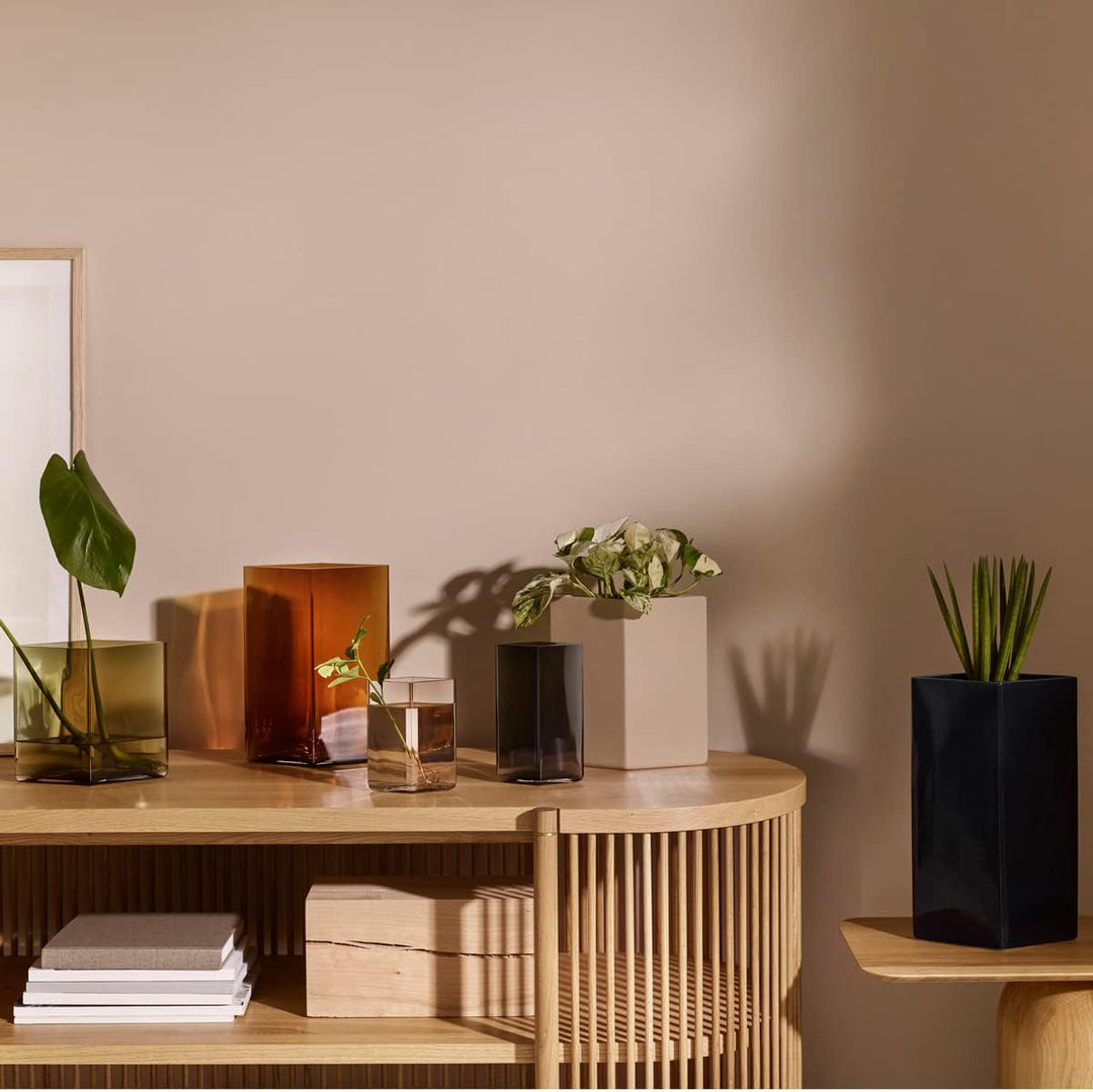 Iittala 1051704 Ruutu Vase, Keramik, schwarz Schwarz 315 mm Keramik, Schwarz 315 mm Keramik