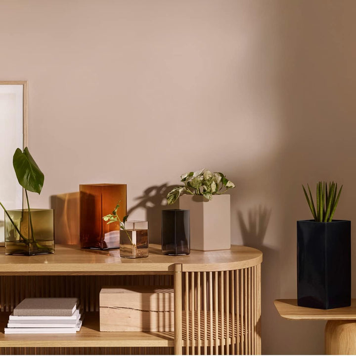 Iittala 1051704 Ruutu Vase, Keramik, schwarz Schwarz 315 mm Keramik, Schwarz 315 mm Keramik