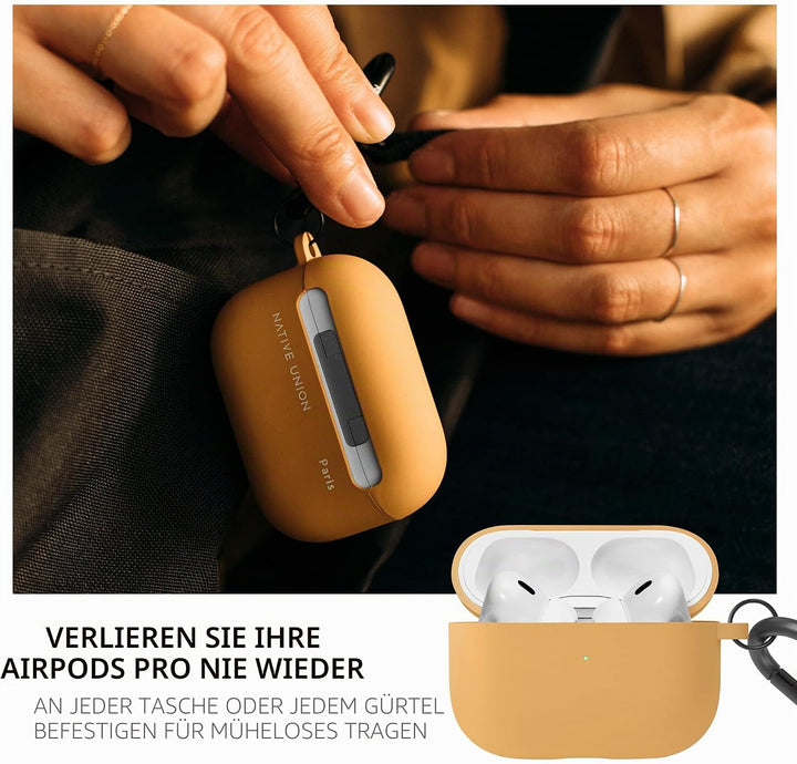 Native Union Roam Case für AirPods Pro 2 – Seidig-Matte Flüssigsilikonhülle – Kompatibel mit AirPods