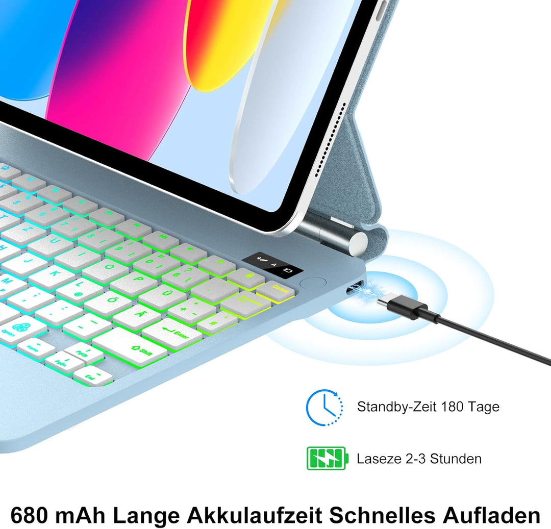 IVEOPPE Magic Keyboard für iPad 10. Generation & iPad 11" A16 (2025), Magnetische Freischwebende Des