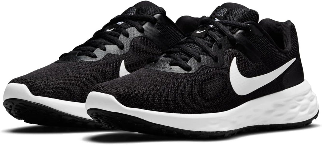 Nike Herren Nike Revolution 6Sneaker 43 EU Black White Iron Grey, 43 EU Black White Iron Grey