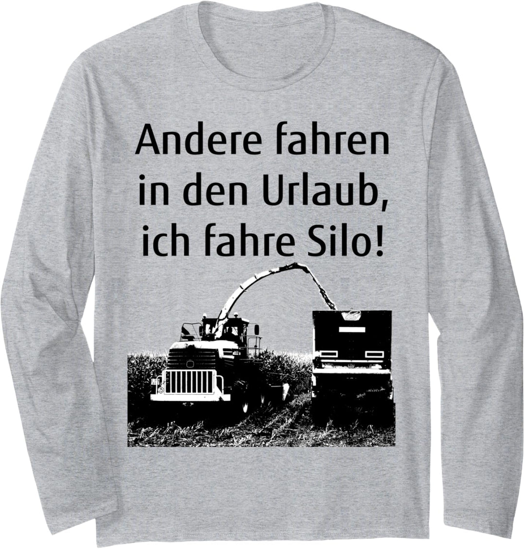 Mais häckseln Ernte Landwirt Bauer Häcksler Trecker Traktor Langarmshirt