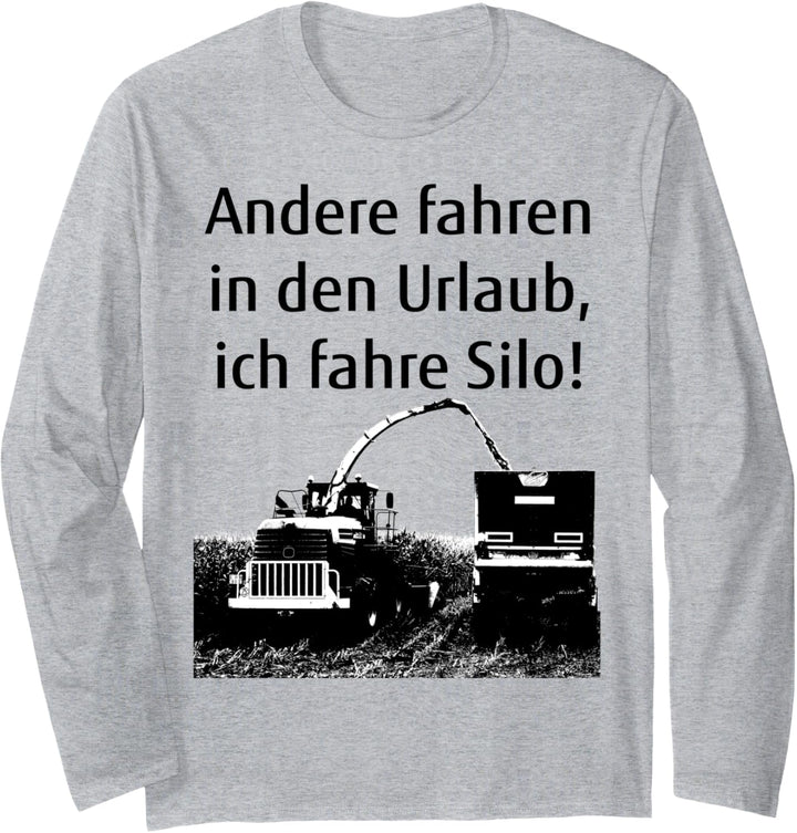 Mais häckseln Ernte Landwirt Bauer Häcksler Trecker Traktor Langarmshirt