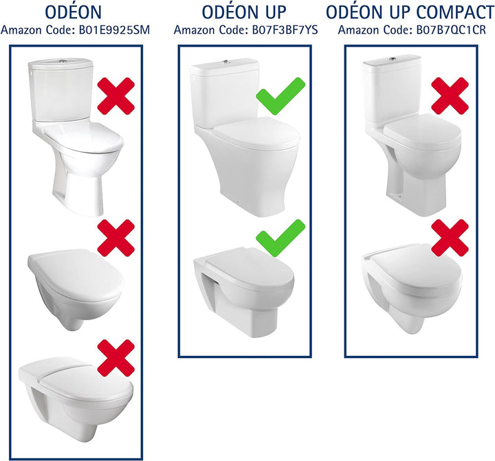 WC-SITZ | UNIVERSAL O FORM | EINSTELLBARER & ABNEHMBARER INOX SCHARNIER | KOMPATIBLER TOILETTENSITZ