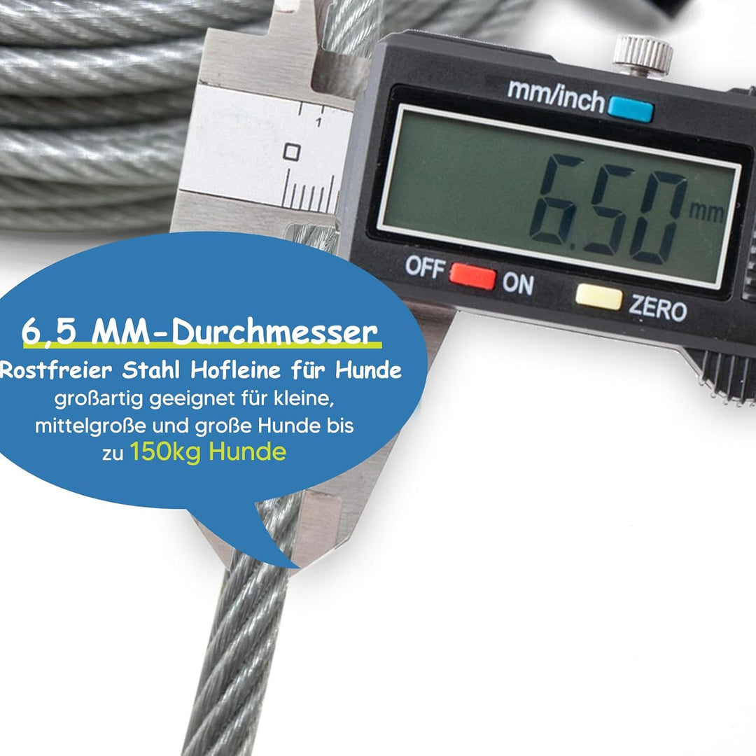 Hofleine für grosse Hunde,Tie Out Cables Leinen Hofleine für Hunde, stossdämpfender Feder,langlebige