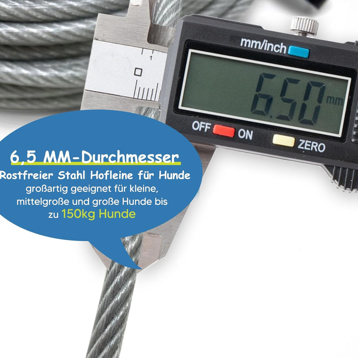 Hofleine für grosse Hunde,Tie Out Cables Leinen Hofleine für Hunde, stossdämpfender Feder,langlebige