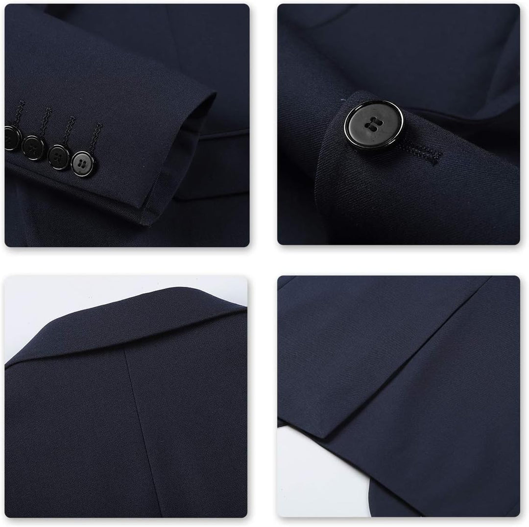 YOUTHUP Herren Anzug 2 Teilig Anzüge Modern Slim Fit Herrenanzug für Business Hochzeit Sakko Hose XS