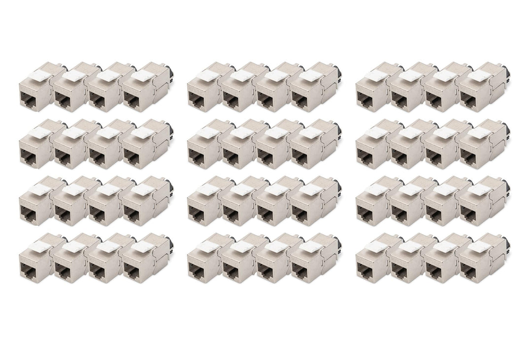 DIGITUS Keystone-Modul Cat-6A Geschirmt - 48 Stück - RJ45-Buchse - 500 MHz 10GBase-T - AWG 26-22 - D