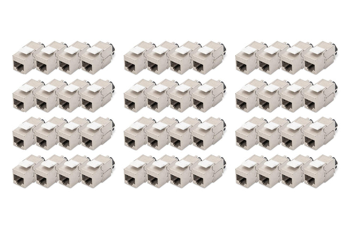 DIGITUS Keystone-Modul Cat-6A Geschirmt - 48 Stück - RJ45-Buchse - 500 MHz 10GBase-T - AWG 26-22 - D