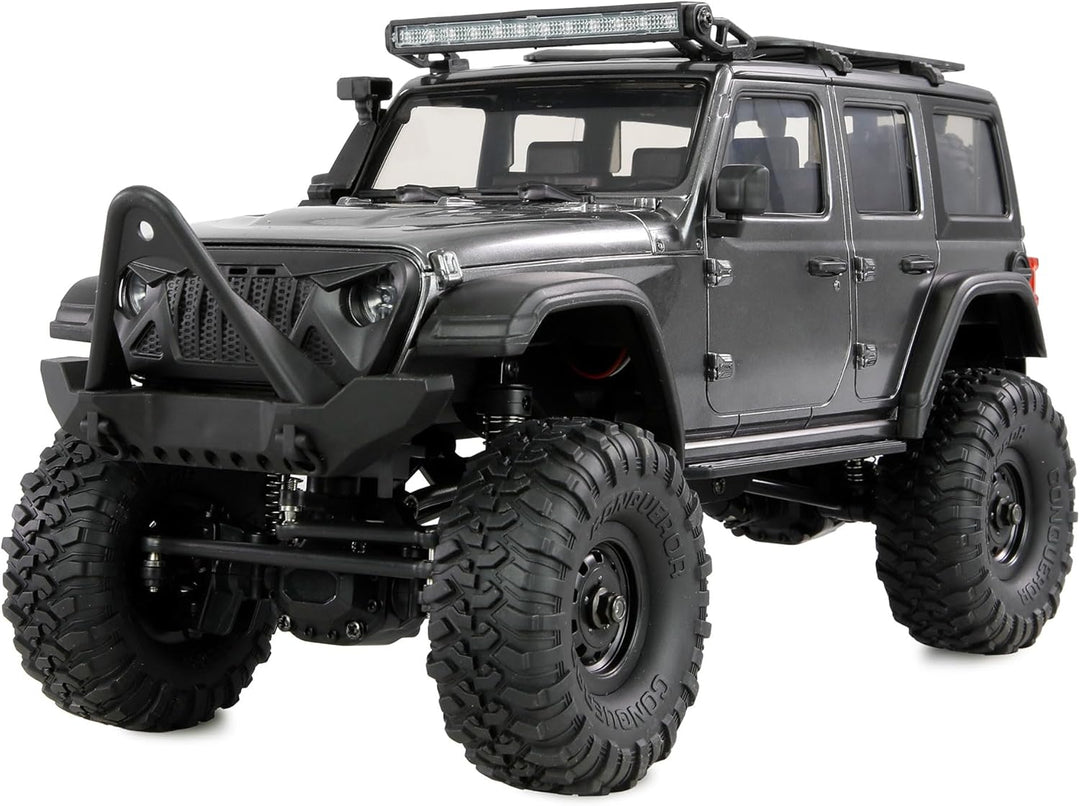 Amewi AMXRock Mini-Crosstrail Scale Crawler 4WD 1:16 RTR grau inkl. Fernsteuerung, Akku, Ladekabel