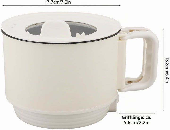Elektrischer Hot Pot, 1,8 L, Grosses Fassungsvermögen, 2 Gänge, Verstellbar, Tragbar, Antihaftbeschi